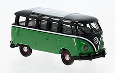 Brekina 31849 - H0 - VW T1b Samba schwarz, grün, 1960